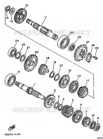 TRANSMISSIE voor Yamaha XT350N (13KW) 1988