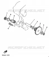 TOERENTELLERAANDRIJVING voor Yamaha XT350N (13KW) 1988