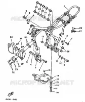 FRAME voor Yamaha XT350N (13KW) 1988