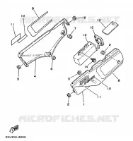 ZIJKUIPDEEL voor Yamaha XT350N (13KW) 1988