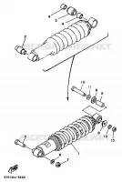 ACHTER SCHOKBREKER voor Yamaha XT350N (13KW) 1988