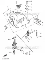 BENZINE TANK voor Yamaha XT350N (13KW) 1988