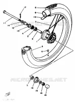 VOORWIEL voor Yamaha XT350N (13KW) 1988