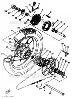 ACHTERWIEL voor Yamaha XT350N (13KW) 1988