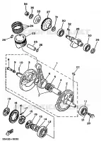 KRUKAS / ZUIGER voor Yamaha XT350N (13KW) 1988