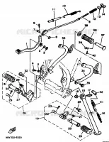 STANDAARD / VOETSTEUN voor Yamaha XT350N (13KW) 1988