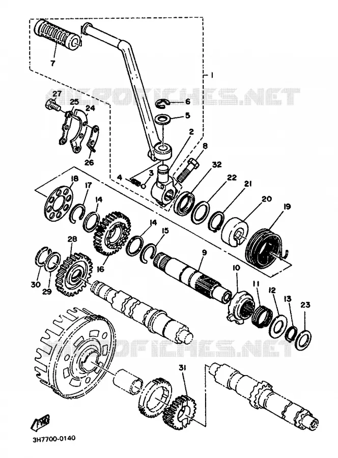 STARTMOTOR Yamaha MOTO 500 1986 XT  XT500
