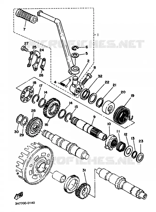STARTMOTOR Yamaha MOTO 500 1989 XT  XT500