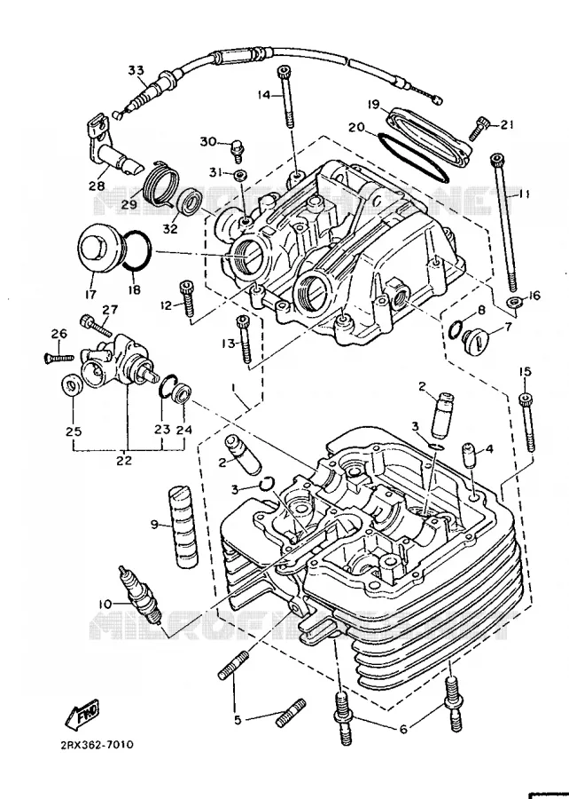 CILINDERKOP Yamaha MOTO 500 1988 XT  XT500T