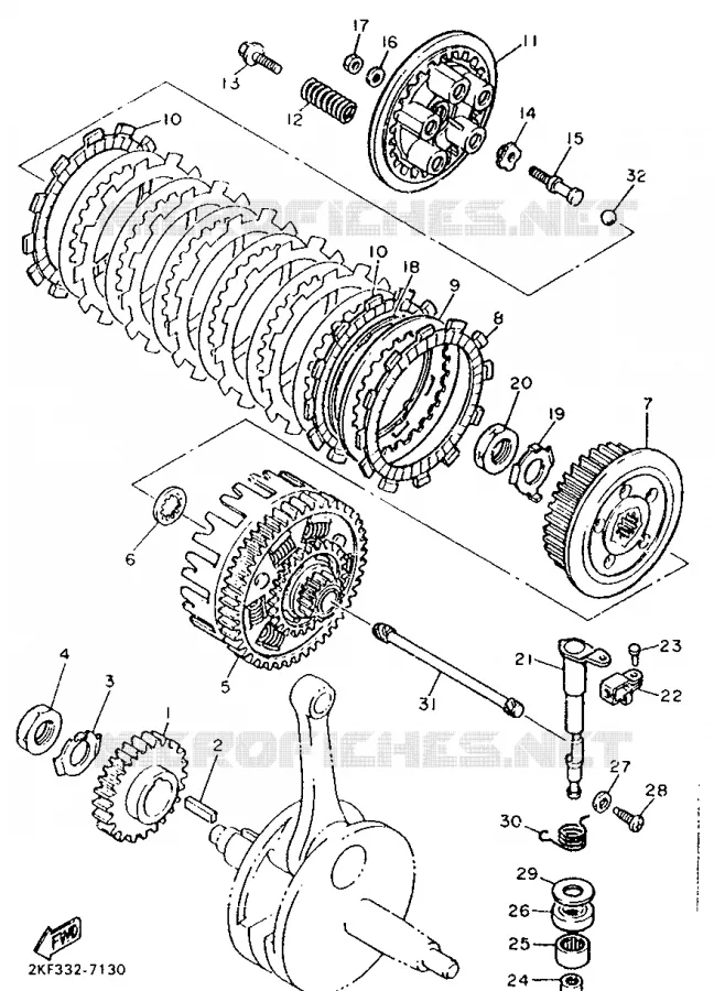 STARTMOTOR KOPPELINGS Yamaha MOTO 600 1987 XT  XT600