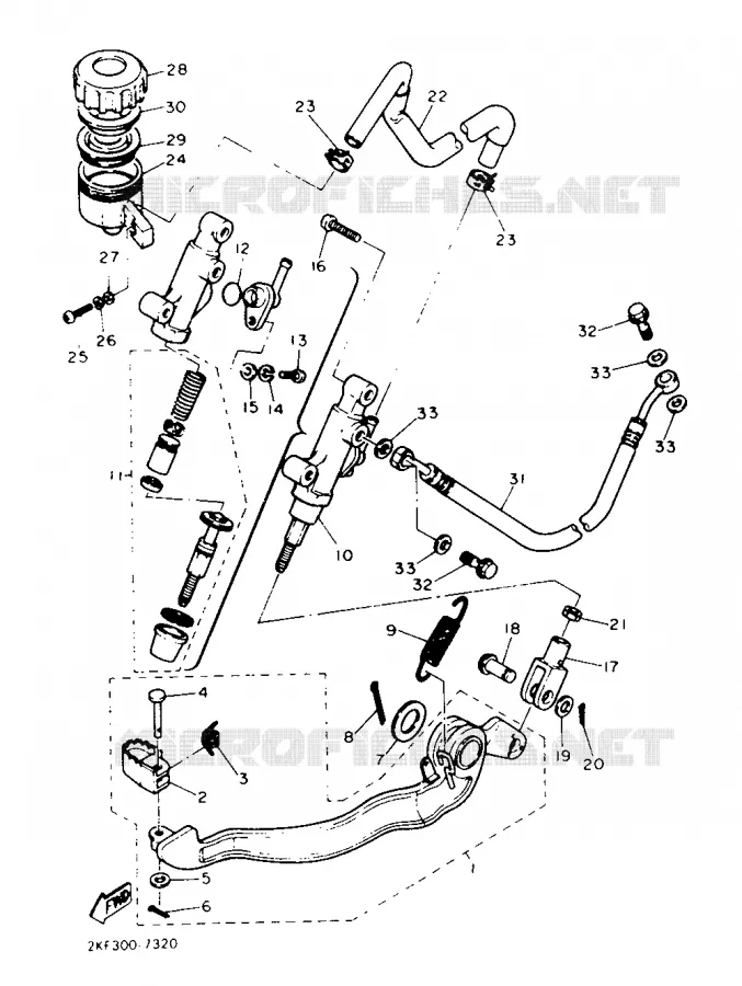 REMPOMP ACHTER Yamaha MOTO 600 1987 XT  XT600