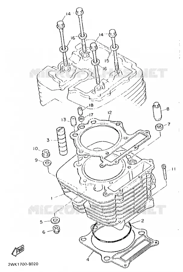 CILINDER Yamaha MOTO 600 1989 XT  XT600