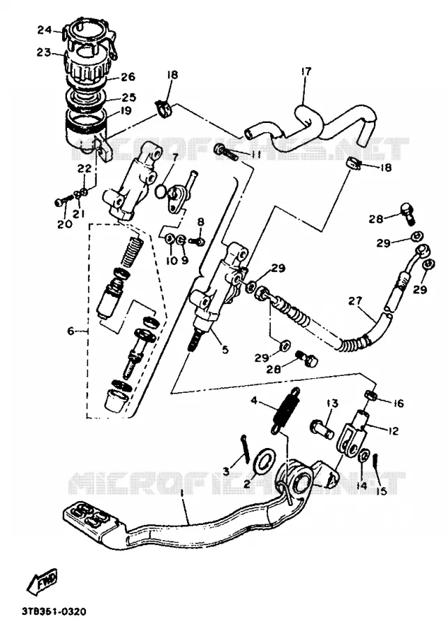 POMP VOOR Yamaha MOTO 600 1990 XTE  XT600E