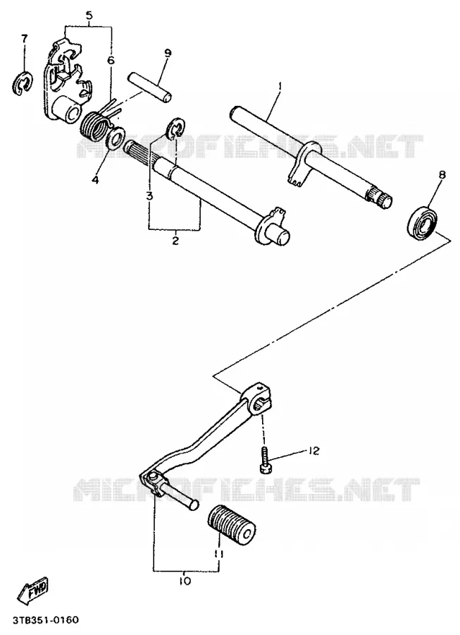 SCHAKEL STANG / PEDAAL Yamaha MOTO 600 1992 XTE  XT600E