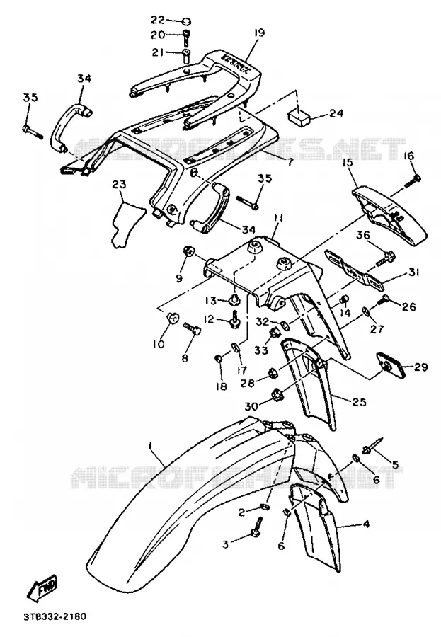 SPATBORD Yamaha MOTO 600 1994 XTE  XT600E
