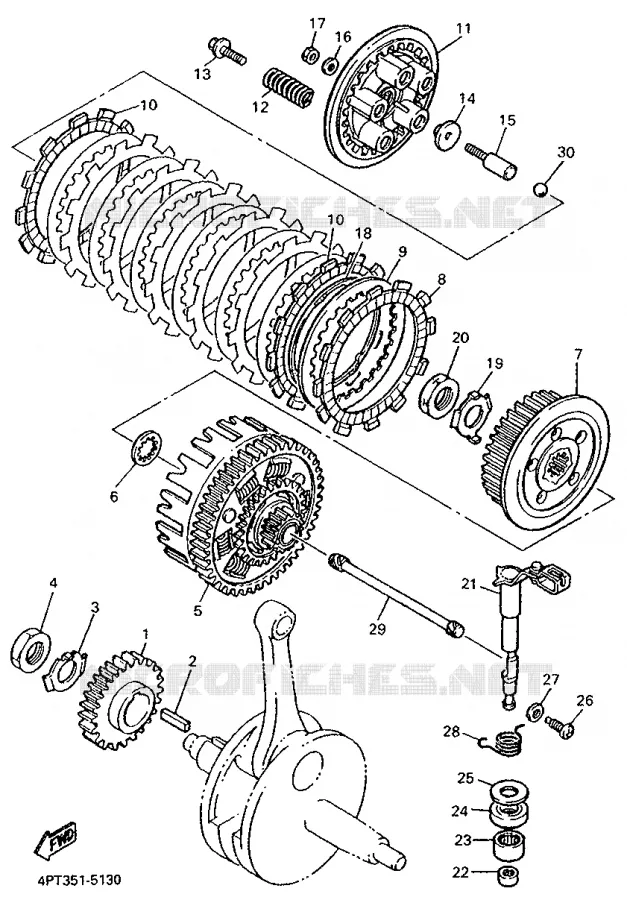 STARTMOTOR KOPPELINGS Yamaha MOTO 600 1995 XTE  XT600E