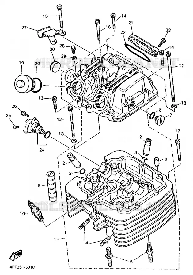 CILINDERKOP Yamaha MOTO 600 1996 XTE  XT600E