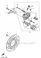 REMKLAUW / SCHIJH ACHTER voor Yamaha XT600E 1998