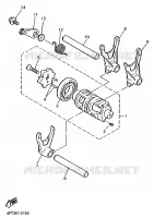 SCHAKELWALS / VORKEN voor Yamaha XT600E 1998