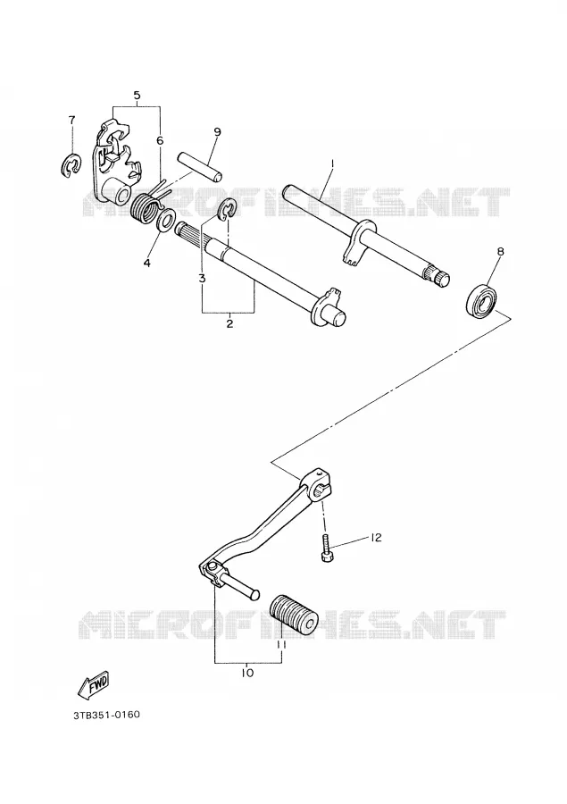 SCHAKEL STANG / PEDAAL Yamaha MOTO 600 2000 XTE  XT600E