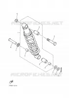 ACHTER SCHOKBREKER voor Yamaha XT600E 2002