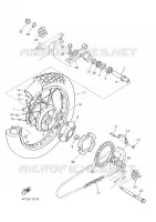 ACHTERWIEL voor Yamaha XT600E 2002