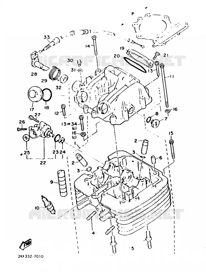 CILINDERKOP Yamaha MOTO 600 1987 XT  XT600