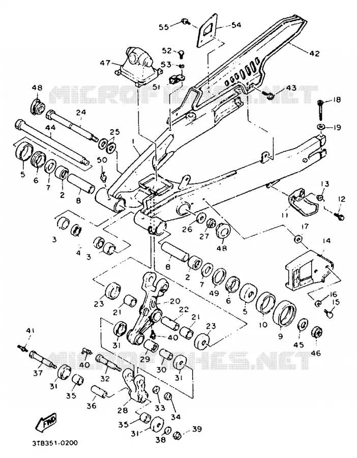 ACHTERBRUG Yamaha MOTO 600 1991 XT  XT600K