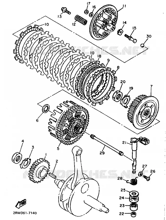 STARTMOTOR KOPPELINGS Yamaha MOTO 600 1992 XT  XT600K