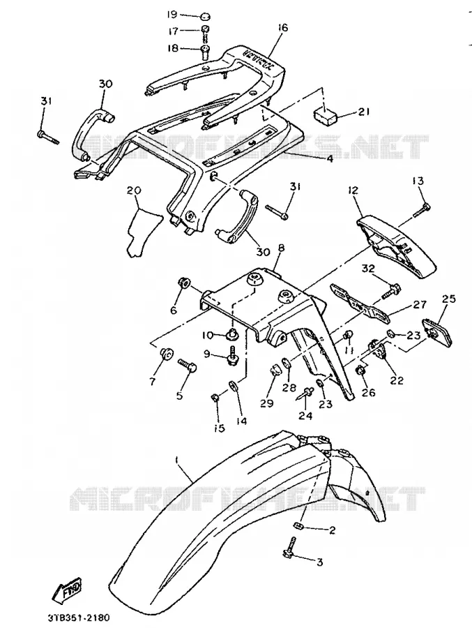 SPATBORD Yamaha MOTO 600 1992 XT  XT600K