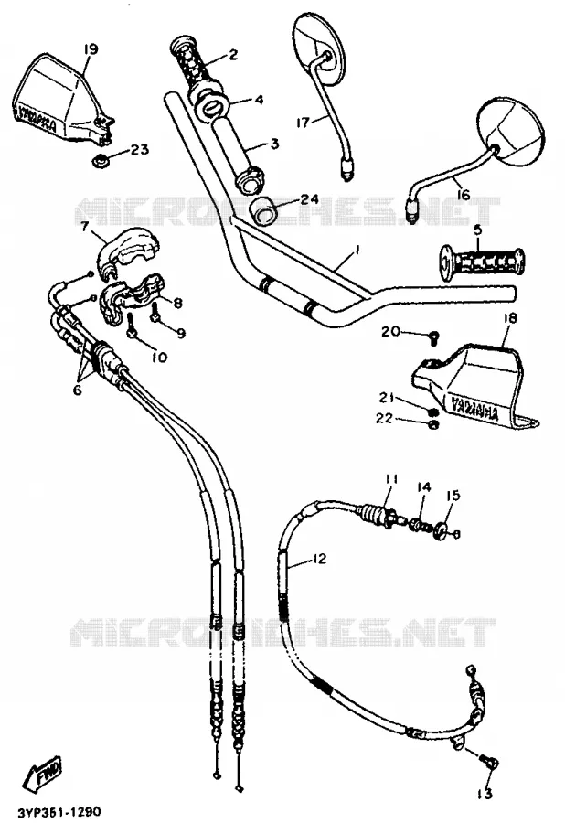 STUUR / KABEL Yamaha MOTO 600 1992 XT  XT600K