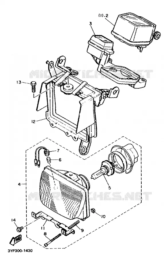 ALTERNATIEF TELLER / KOPLAMP Yamaha MOTO 600 1993 XT  XT600K