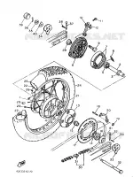 ACHTERWIEL voor Yamaha XT600N (20.0KW) 1986