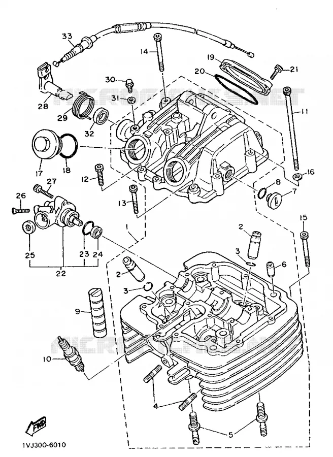 CILINDERKOP Yamaha MOTO 600 1986 XTZ  XT600Z