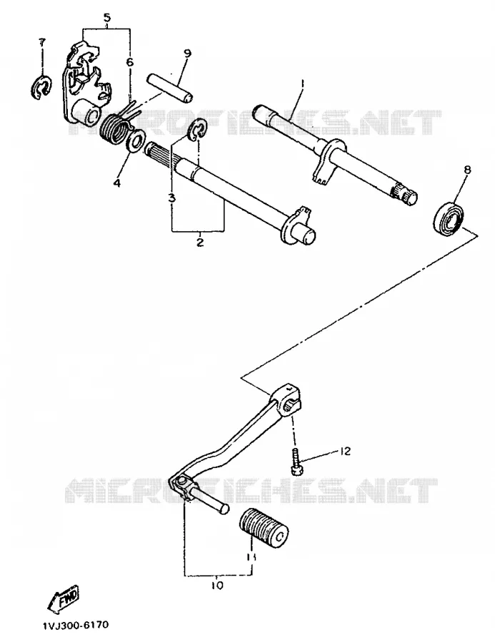 SCHAKEL STANG / PEDAAL Yamaha MOTO 600 1988 XTZ  XT600Z