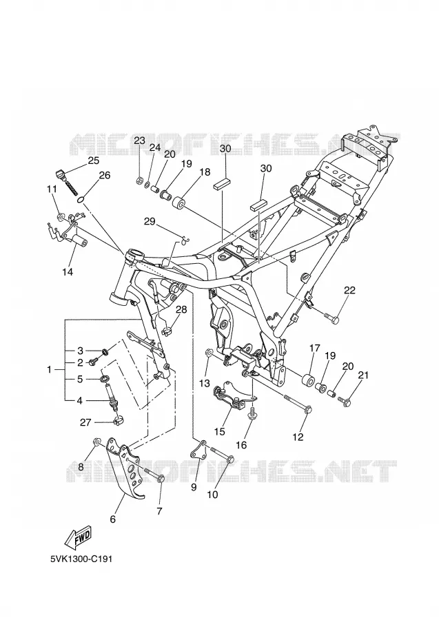 FRAME Yamaha MOTO 660 2004 XTR  XT660R