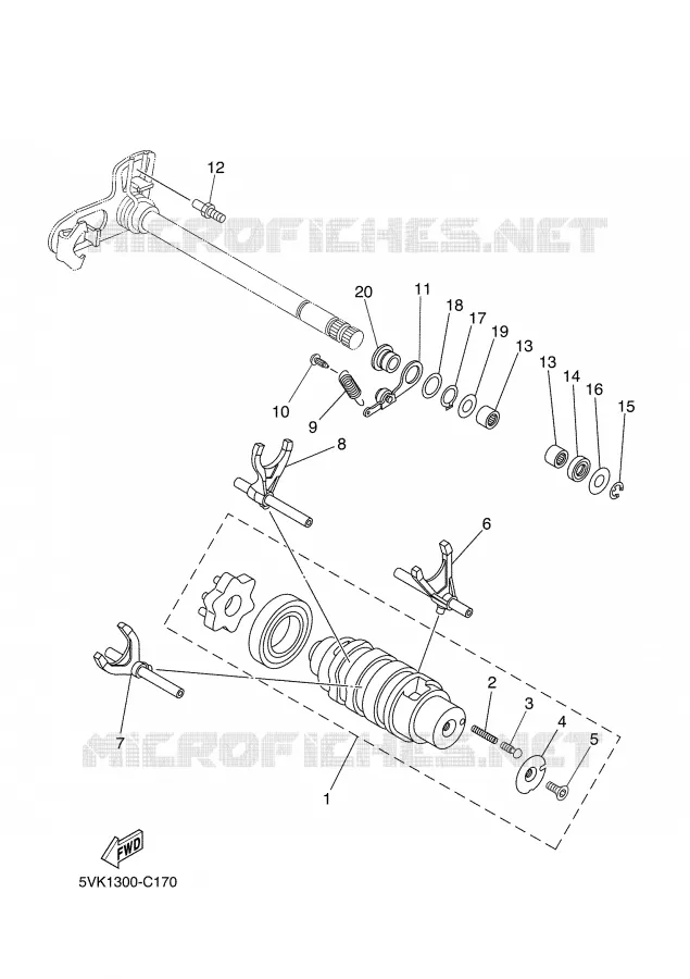 SCHAKELWALS Yamaha MOTO 660 2005 XTR  XT660R