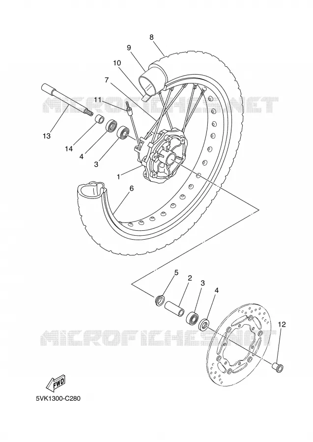 VOORWIEL Yamaha MOTO 660 2005 XTR  XT660R