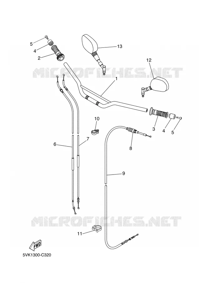 STUUR / KABEL Yamaha MOTO 660 2005 XTR  XT660R