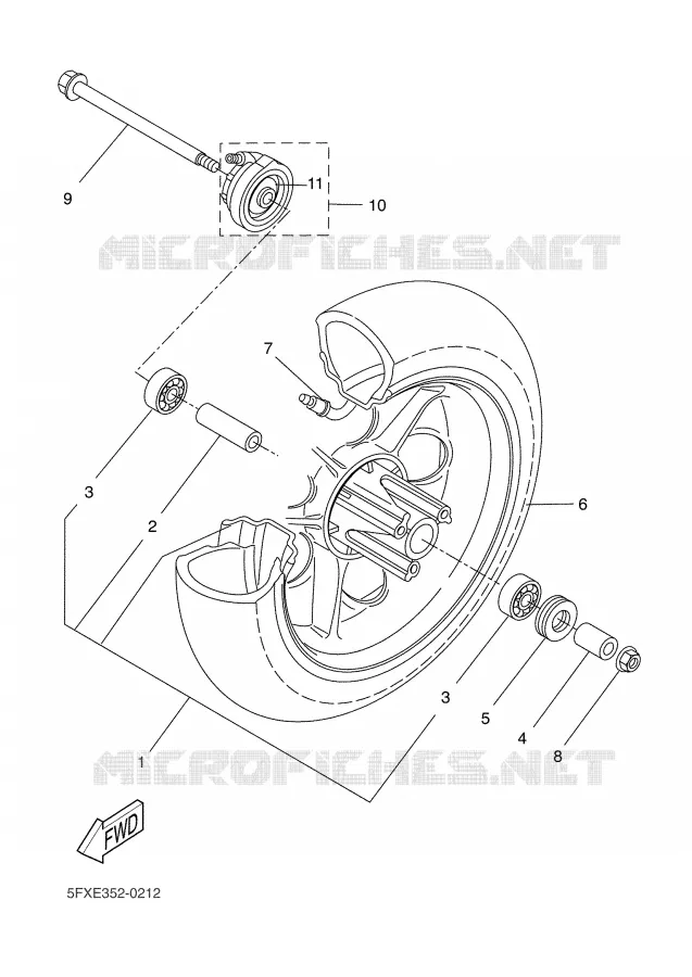 VOORWIEL Yamaha SCOOTER 50 2006 NEXT GENERATION  CW50RS