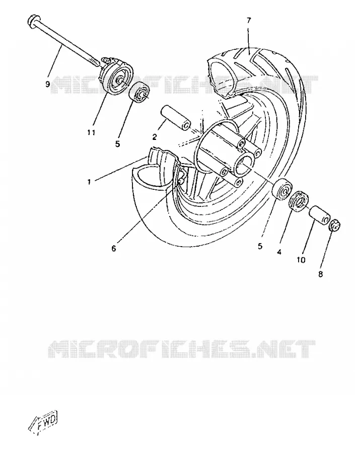 VOORWIEL Yamaha SCOOTER 50 1996 ROCKET  CW50RSP