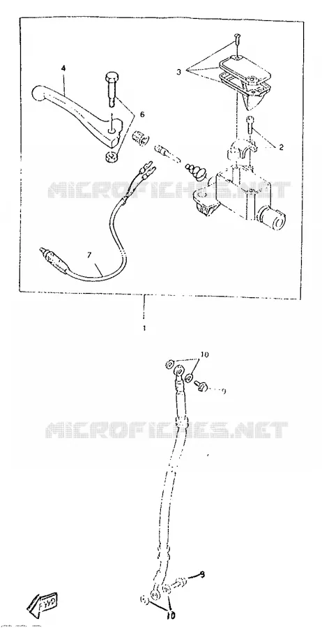 POMP VOOR Yamaha SCOOTER 50 1996 ROCKET  CW50RSP