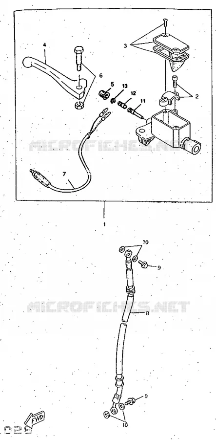 POMP VOOR Yamaha SCOOTER 50 1997 ROCKET  CW50RSP