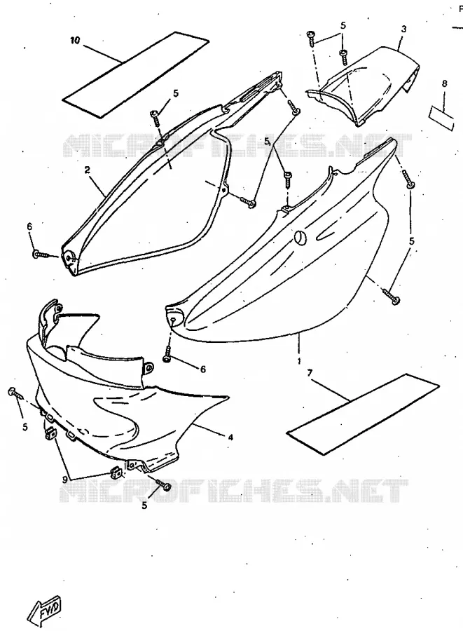 ZIJKUIPDEEL Yamaha SCOOTER 50 1998 ROCKET  CW50RSP