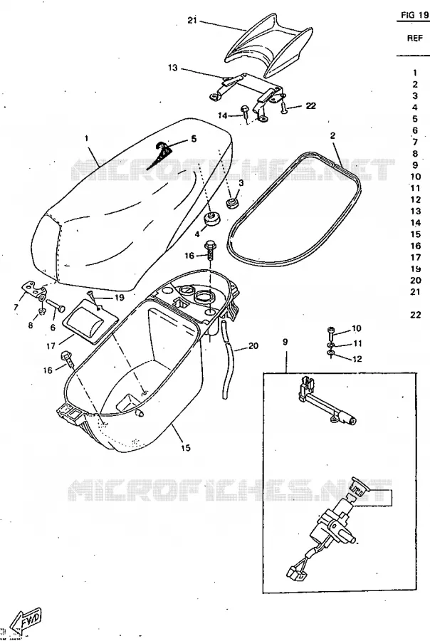 ZADEL / BAGAGE REK Yamaha SCOOTER 50 1998 ROCKET  CW50RSP