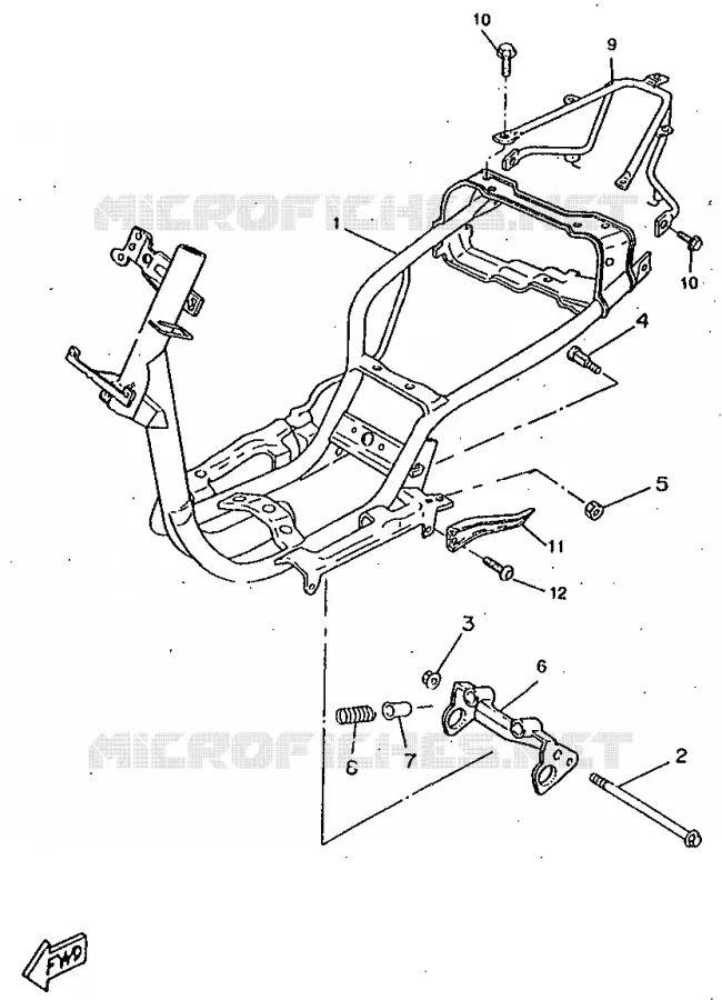 FRAME Yamaha SCOOTER 50 1998 ROCKET  CW50RSP