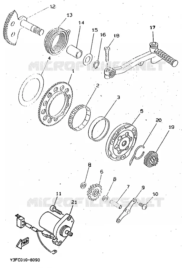 STARTMOTOR Yamaha SCOOTER 50 1998 ROCKET  CW50RSP