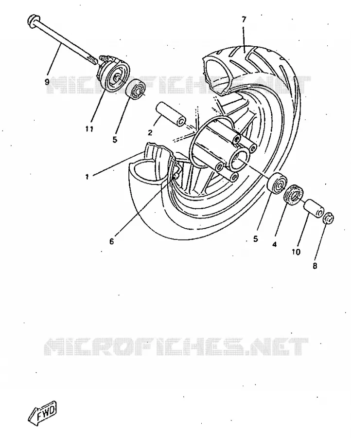 VOORWIEL Yamaha SCOOTER 50 1998 ROCKET  CW50RSP
