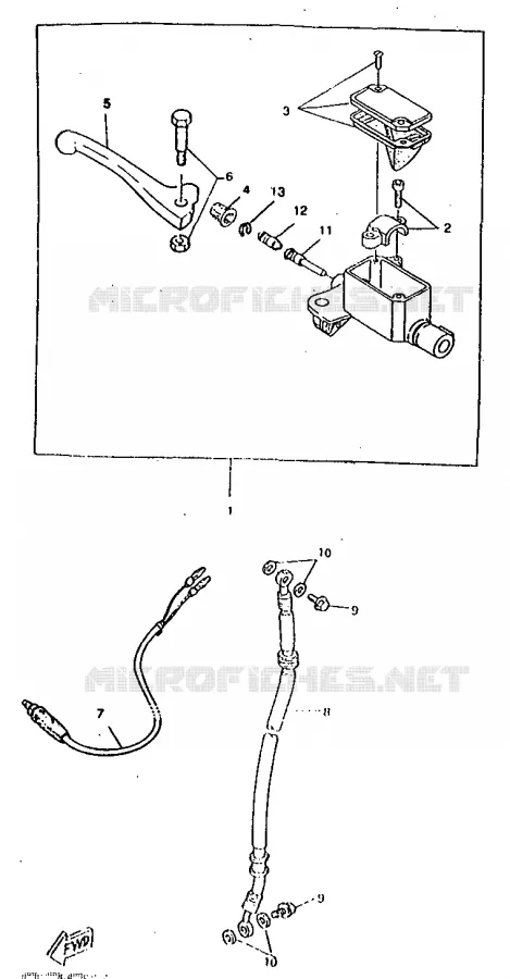 POMP VOOR Yamaha SCOOTER 50 1998 ROCKET  CW50RSP