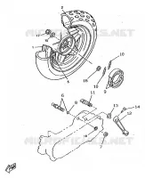 ACHTERWIEL voor Yamaha BOOSTER TRACK 1997